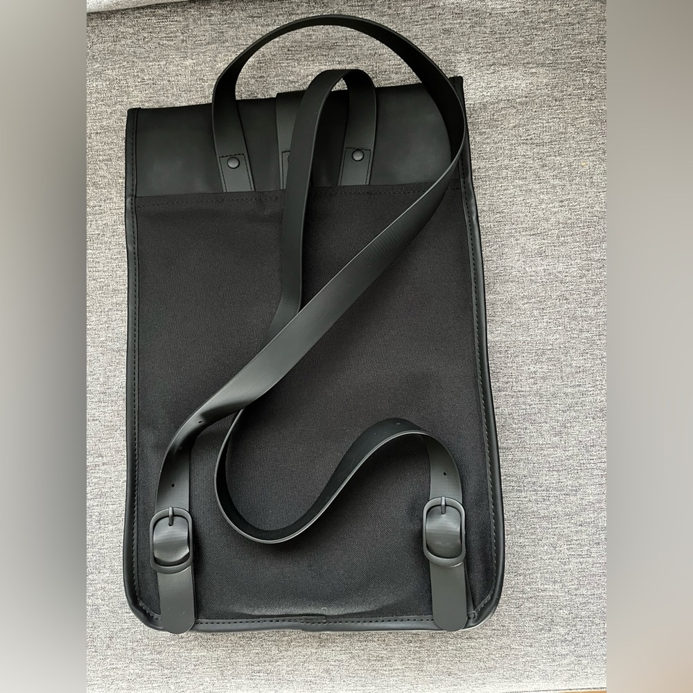 Rains Black Waterproof Roll-Top Backpack - Picture 5 of 5